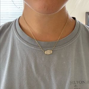 Elisa Gold Pendant Necklace in Iridescent Drusy